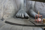 stone statue jain temple karnataka india travel